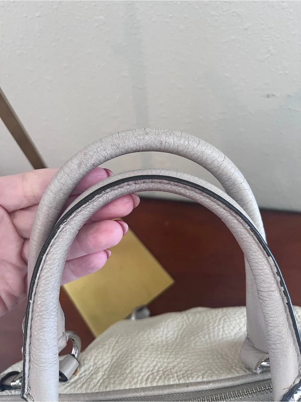 Authentic  Coach Madison Embossed Sophia Satchel in Cream Python style 19631
